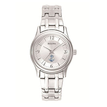 Load image into Gallery viewer, Navy Anchor Ladies Bulova Stainless Steel Bracelet Watch (Silver)*