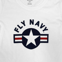 Load image into Gallery viewer, Navy Ladies Under Armour Fly Navy T-Shirt (White)