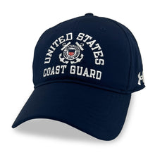 Load image into Gallery viewer, United States Coast Guard Under Armour Zone Adjustable Hat (Navy)