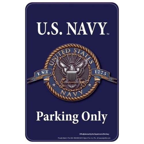 Navy Parking Only Sign