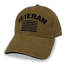 Load image into Gallery viewer, Veteran Flag Hat (Coyote Brown)