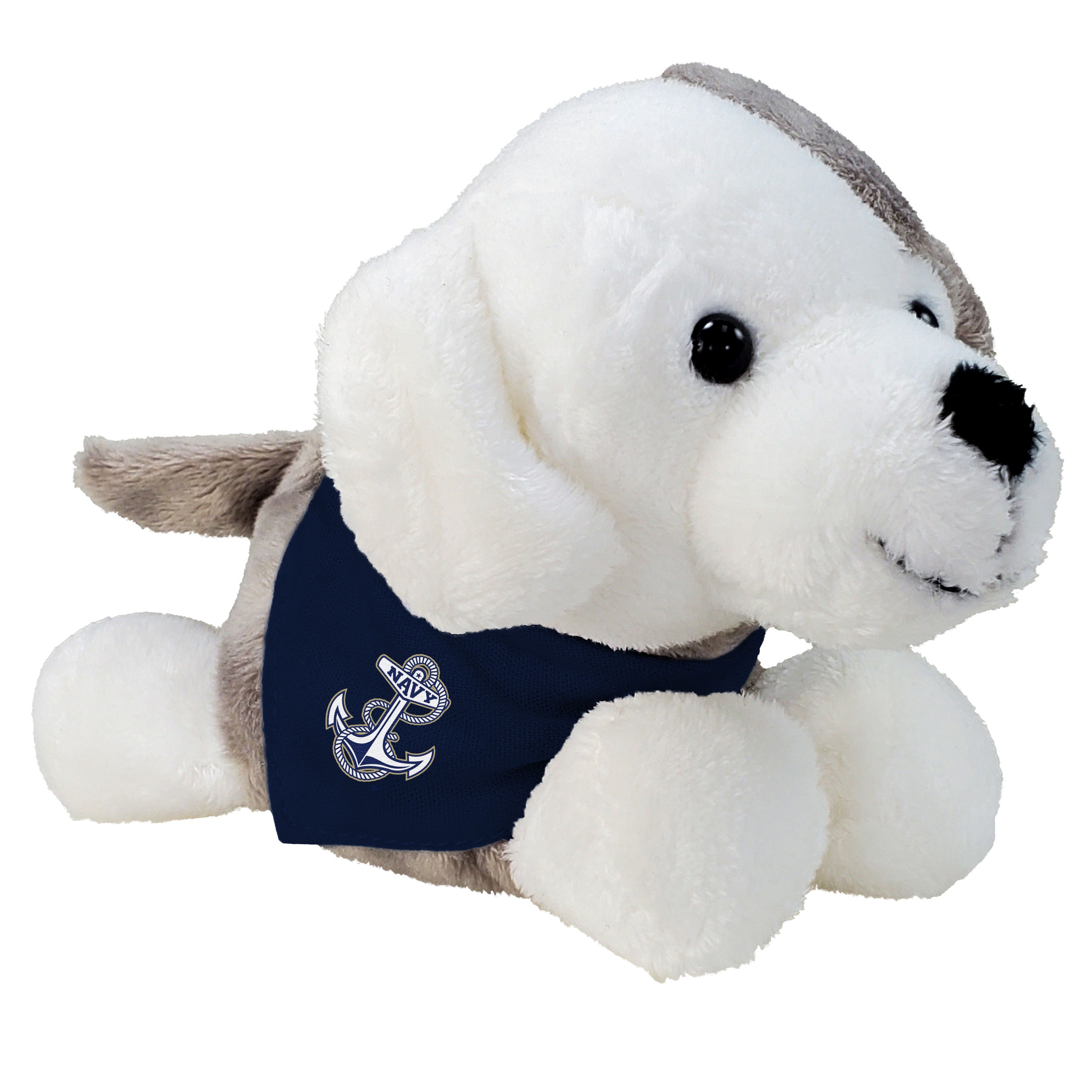 Navy Anchor Short Stacks Plush Puppy