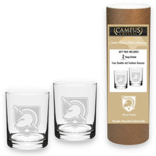 Load image into Gallery viewer, Army West Point 14oz Deep Etched Double Old Fashion Glasses (Clear)*