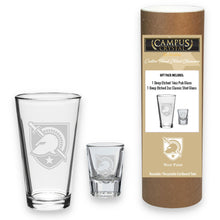 Load image into Gallery viewer, Army West Point 16oz Deep Etched Pub Glass and 2oz Classic Shot Glass (Clear)*