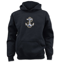 Load image into Gallery viewer, Navy Youth Anchor Logo Hood