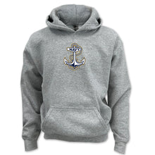 Load image into Gallery viewer, Navy Youth Anchor Logo Hood