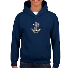 Load image into Gallery viewer, Navy Youth Anchor Logo Hood