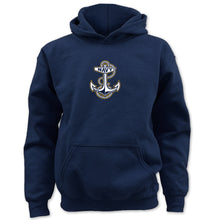 Load image into Gallery viewer, Navy Youth Anchor Logo Hood