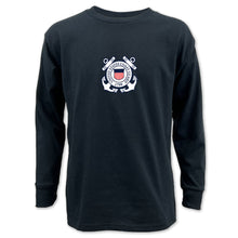 Load image into Gallery viewer, Coast Guard Youth Logo Long Sleeve T-Shirt