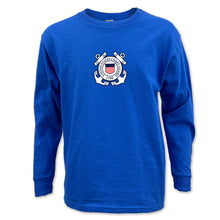 Load image into Gallery viewer, Coast Guard Youth Logo Long Sleeve T-Shirt