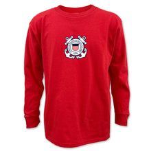 Load image into Gallery viewer, Coast Guard Youth Logo Long Sleeve T-Shirt