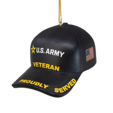 Load image into Gallery viewer, U.S. Army Veteran Cap Ornament