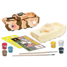 Load image into Gallery viewer, U.S. Army Tank Wood Paint Kit