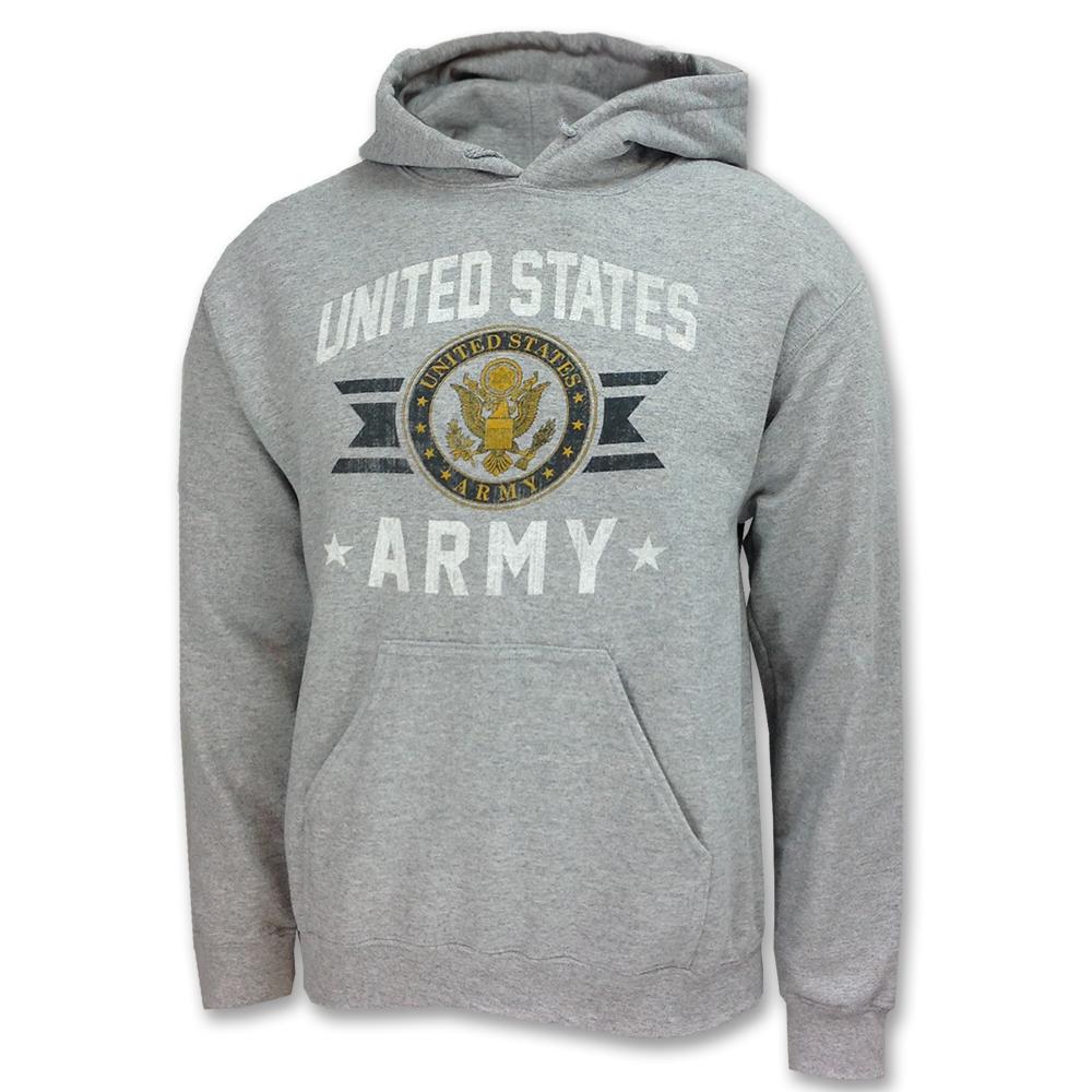 U.S. Army Sweatshirts Army Vintage Basic Hoodie in Grey