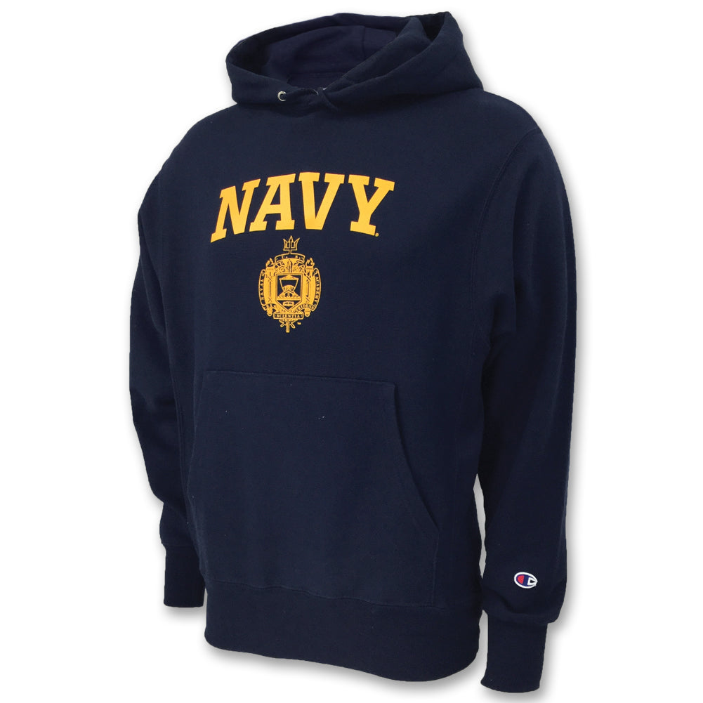 USNA Issue Champion Reverse Weave Hood Navy