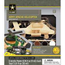 Load image into Gallery viewer, Army Apache Helicopter Wood Paint Kit