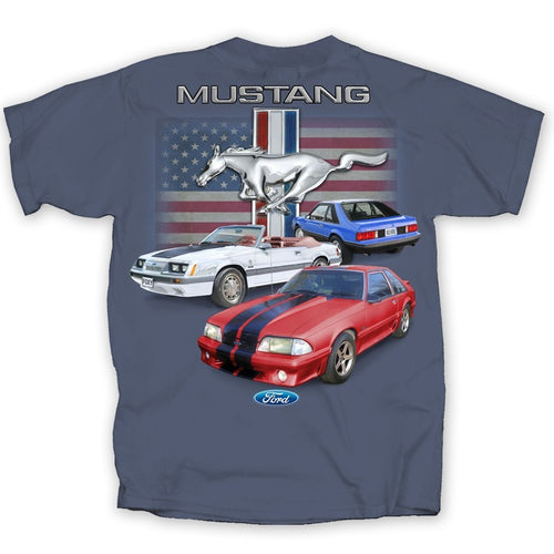 Mustang American Flag T-Shirt (Indigo)