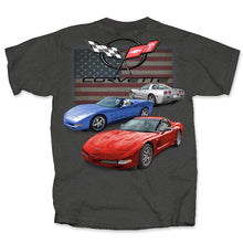 Load image into Gallery viewer, Corvette C5 American Flag T-Shirt (Grey)