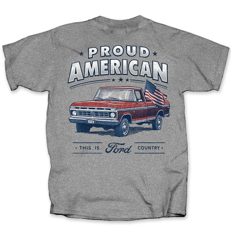 Ford Proud American Truck T-Shirt (Grey)