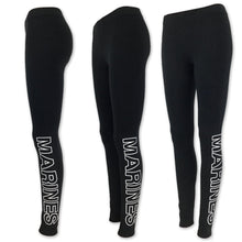 Load image into Gallery viewer, MARINES LADIES LOVE &#39;EM LONGER LEGGINGS (BLACK)