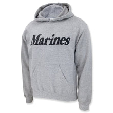 Load image into Gallery viewer, Marines Logo Hooded Sweatshirt (Grey)