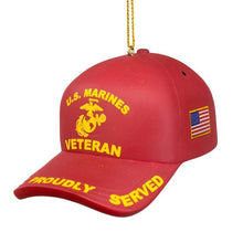 Load image into Gallery viewer, Marine Corps Veterans Cap Ornament