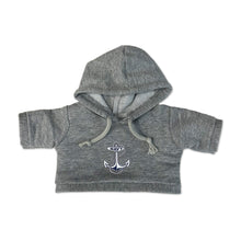 Load image into Gallery viewer, Navy Anchor Frizzy Bear (Grey Hood)