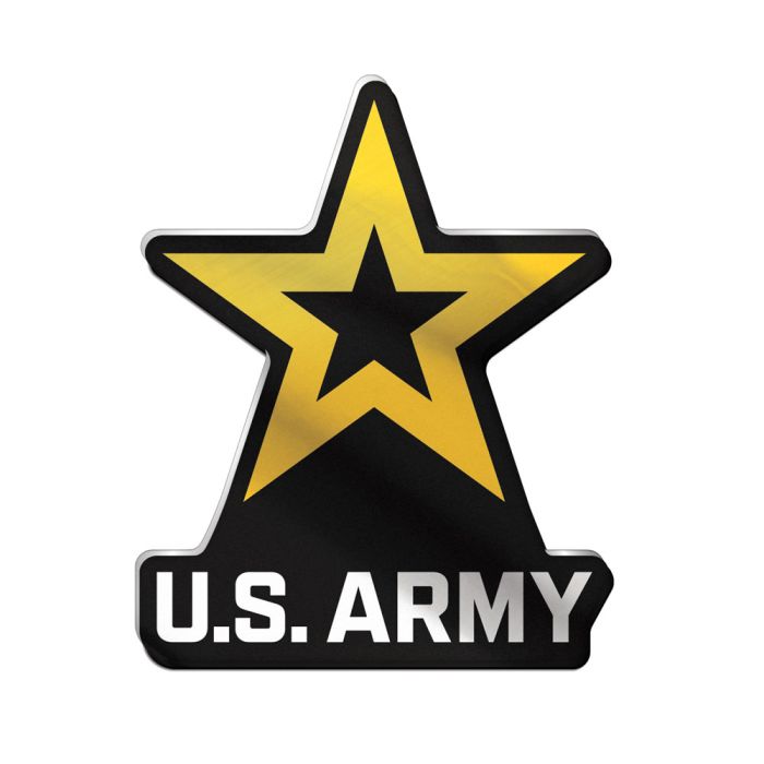 Army Star Acrylic Auto Emblem (Gold)