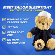 Load image into Gallery viewer, Sailor Sleeptight Navy Bear &amp; Storybook