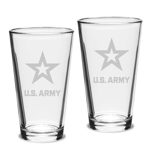 Army Star Set of Two 16oz Classic Mixing Glasses*