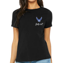 Load image into Gallery viewer, Air Force Lady Vet Left Chest Logo Ladies T-Shirt