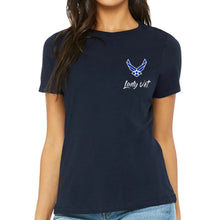 Load image into Gallery viewer, Air Force Lady Vet Left Chest Logo Ladies T-Shirt