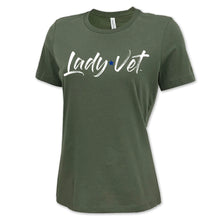 Load image into Gallery viewer, Air Force Lady Vet Full Chest Logo Ladies T-Shirt