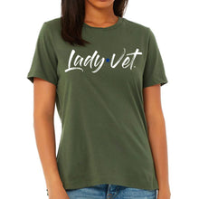 Load image into Gallery viewer, Air Force Lady Vet Full Chest Logo Ladies T-Shirt