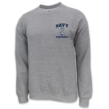 Load image into Gallery viewer, Navy Anchor Football Crewneck