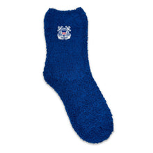 Load image into Gallery viewer, Coast Guard Seal Ladies Cozy Socks (Navy)