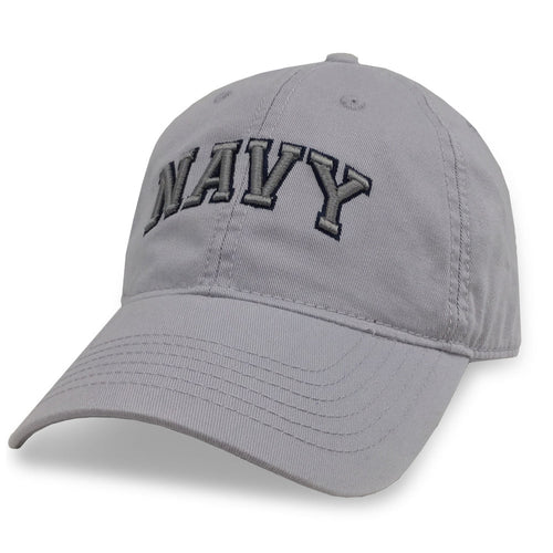 Navy Arch Low Profile Hat (silver)